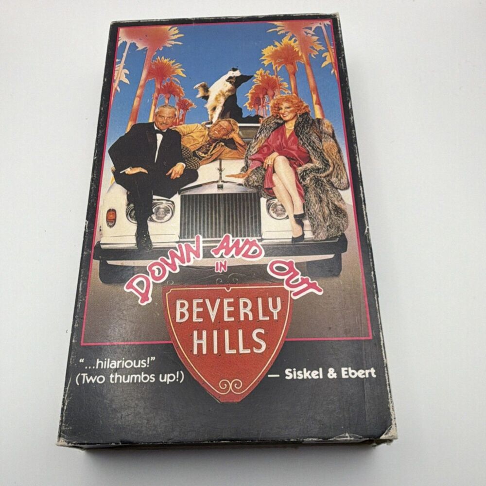 Touchstone Down and Out in Beverly Hills VHS (1986) R Comedy Nolte Midler